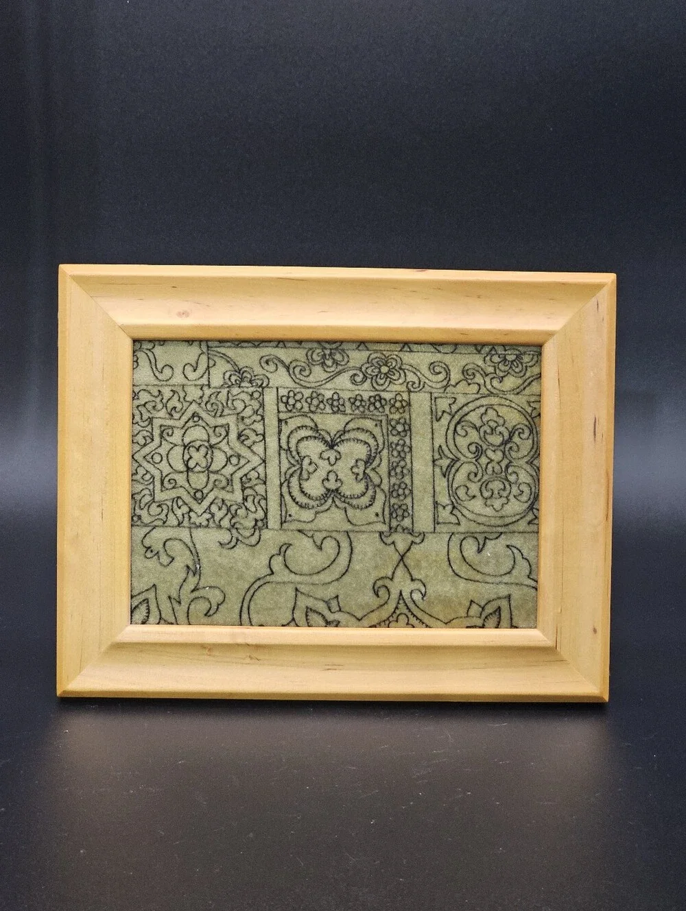 Framed 1970s Fabric